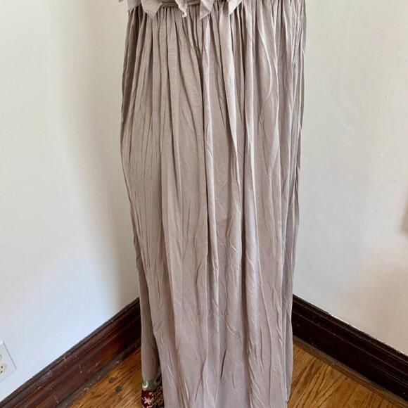 Rina Dhaka Indian Volubilis Maxi Boho Anthropologie Sequin Beaded Soft Gray dres - Picture 10 of 16